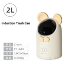 Intelligent Sensor Desktop Waste Bin for Home Office Children Bathroom Mini Small Size Bucket  Anti Pinching Light Waste Bin
