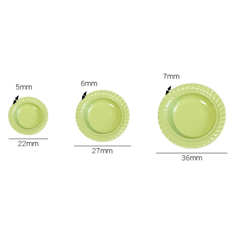 3Pcs Simulation Kitchen Dish Model Dollhouse Miniature Food Plate Western Cuisine Plate Toys For Mini Decoration DIY Accessories