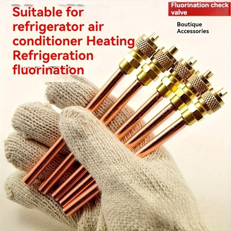 10/20PCS Car AC Refrigeration 100mm/125mm Accessories Valves Copper Tube Filling Parts 3.4 Mpa Home DIY Power Tool