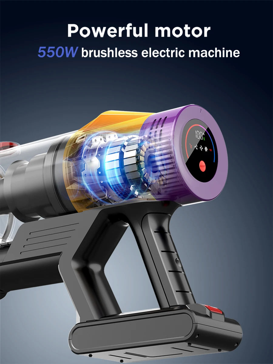 Armo V18 Handheld Vacuum Cleaner 50kPa 550W Power 6 in 1 Cordless Vacuum Cleaner Smart Home LED Display Handheld Sweeper Machine