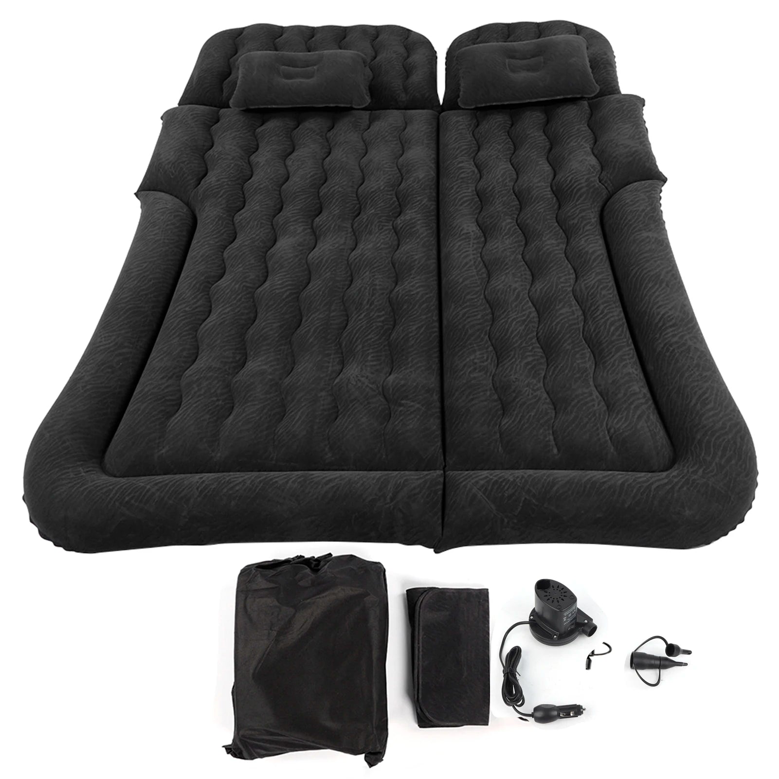 Car Travel Bed 2‑In‑1 Multifunction Inflatable Travel Mattress PVC Flo