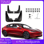 For Tesla Model 3 Y 2016-2024 4 PCS Mudguards Front Rear Wheel Mud Flaps Splash Guards ABS Car Accessories