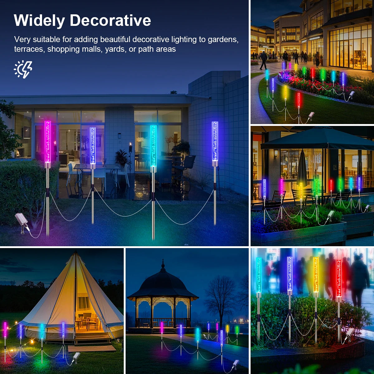 4Pcs Solar Garden Light Led Outdoor Light Waterproof External Solar Lamp Landscape Lighting For Lawn Camping Path Backyard Decor