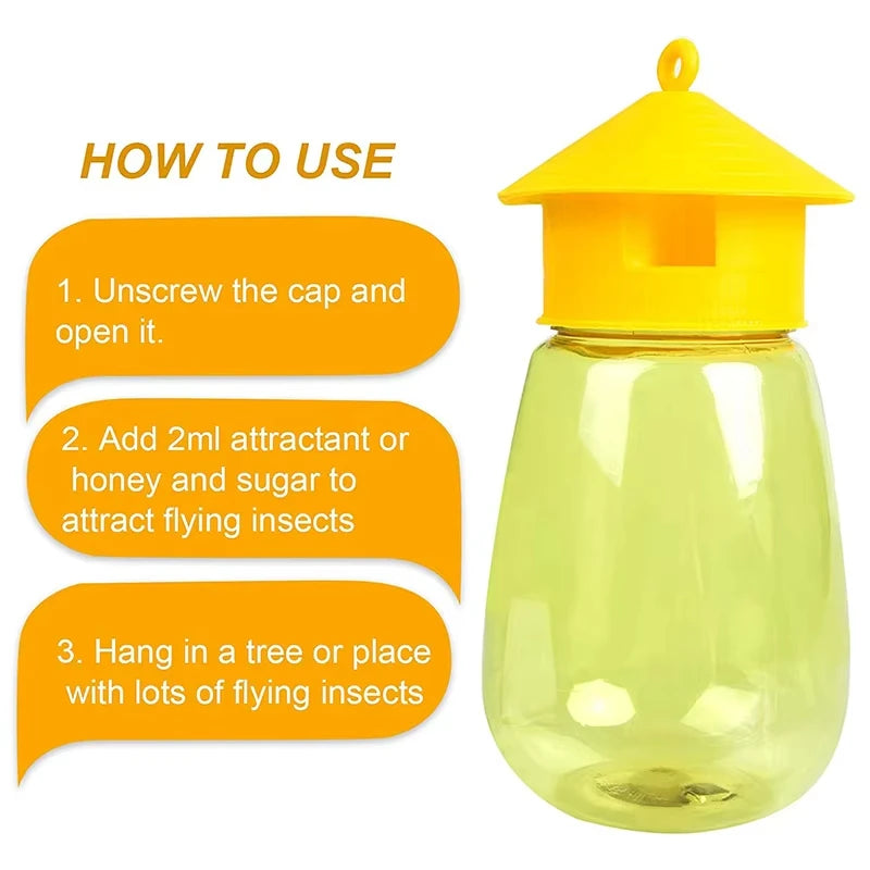 Plastic Fruit Fly Trap Killer Anti Fly Fruit Fly Killer Catcher Orchard Mosquitoes Trap Pest Control Farm Orchard Household