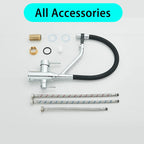 Kitchen Purified Water 2 Function Brass Cold and Hot Mix Faucet Black Flexible Water Pipe 360 Rotate Filtered Water Deck Install