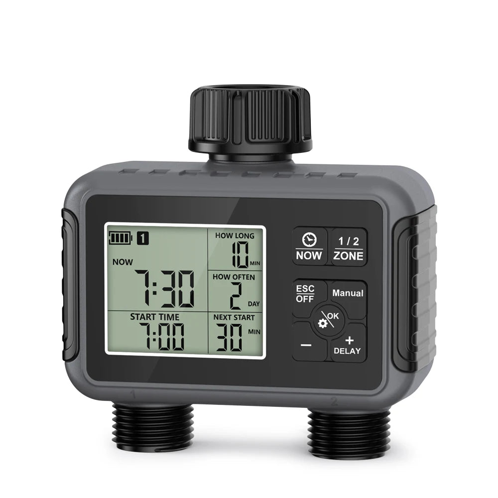 1/2/3-Outlets Smart Irrigation Watering System Automatic Water Timer Sprinkle Faucet Hose Programmer Timer for Garden Outdoor