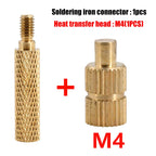 Brass Heating Soldering Iron Tip Tool Insert Nut for Plastic 3d Printing Holt Melt Nut Implant Connector M2 M2.5 M3 M4 M5 M6 M8