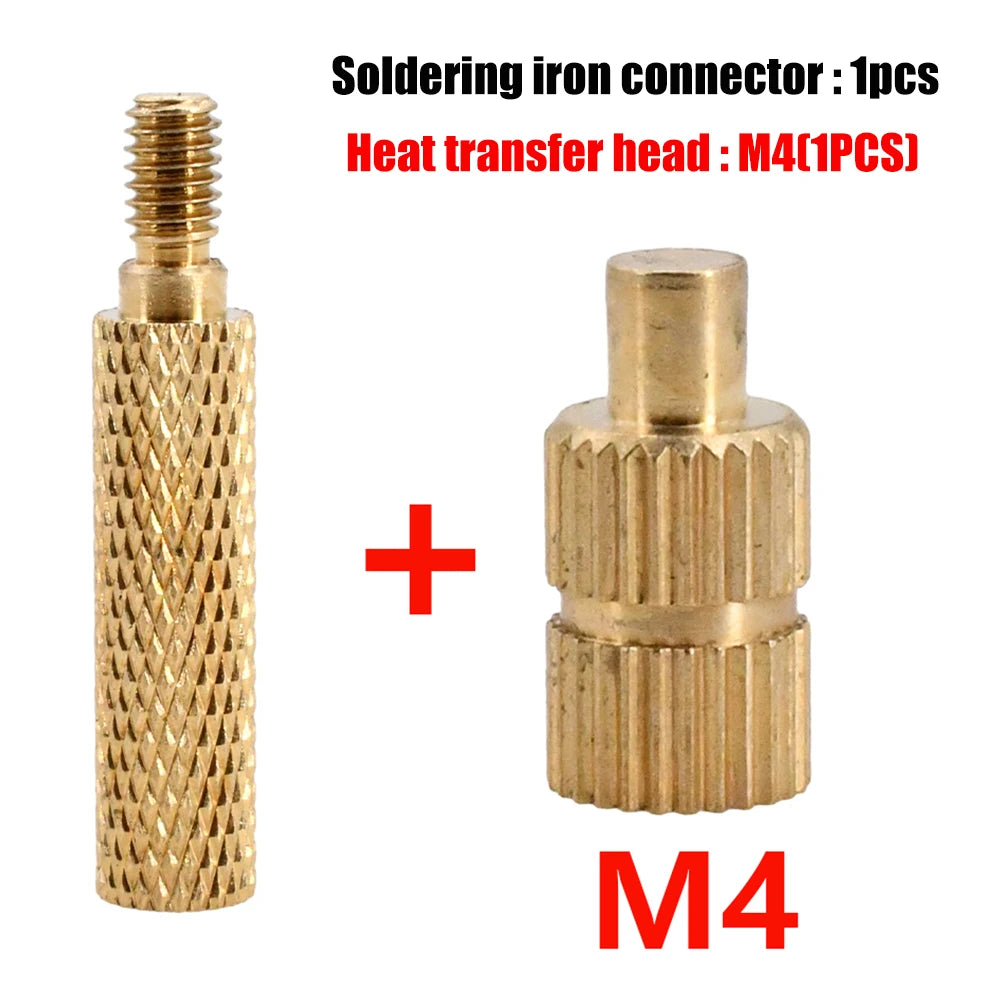 Brass Heating Soldering Iron Tip Tool Insert Nut for Plastic 3d Printing Holt Melt Nut Implant Connector M2 M2.5 M3 M4 M5 M6 M8