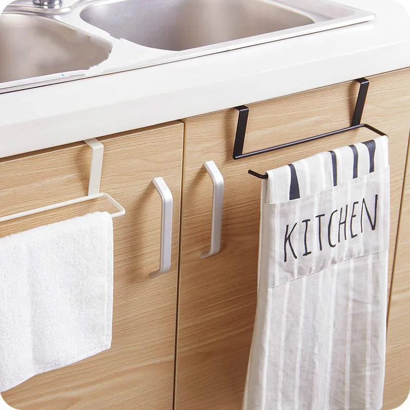 Iron Kitchen Tissue Holder Hanging Bathroom Toilet Roll Paper Holder Towel Rack Kitchen Cabinet Door Hook Holder hanging rack
