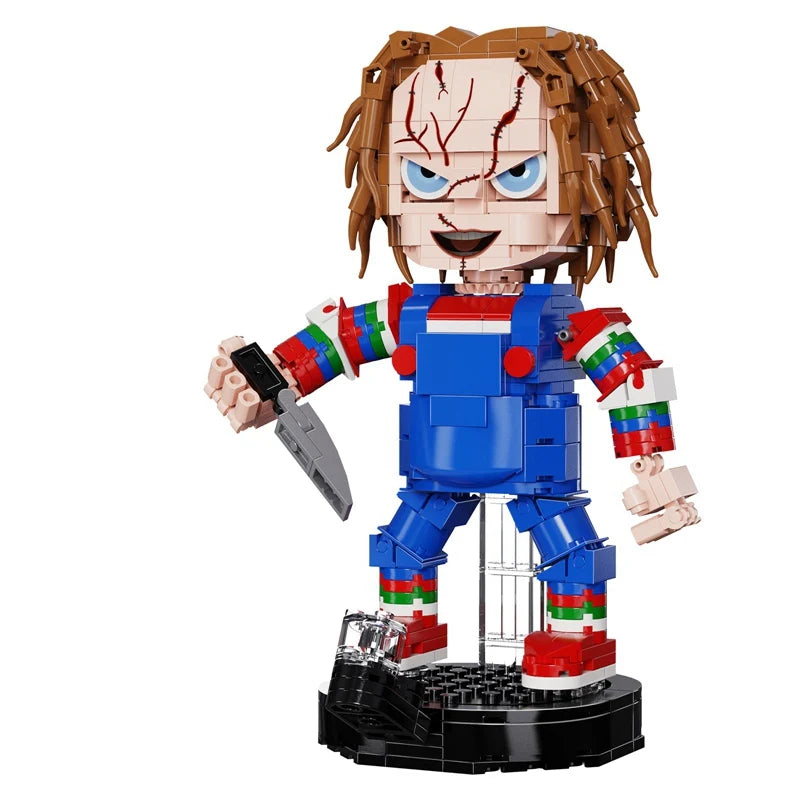 GSBAN Horror Movie Child's Play For Chuckyed Classic Killer Doll Model Building Blocks Toys for Children Kids Halloween Gifts