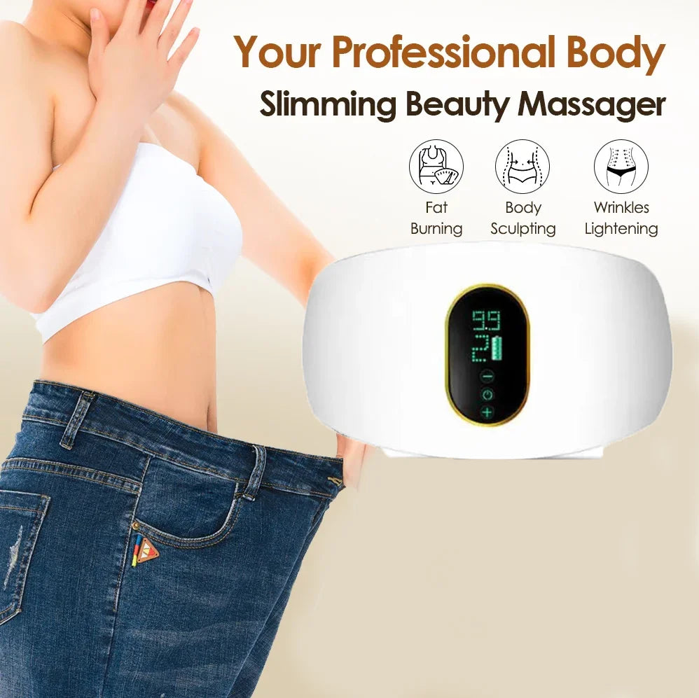 HOT Abdominal Slim Massager Electric Waist Trainer Fat Cellulite Burner Belt Vibration Muscle Massage Slimming Pulse Weight Loss