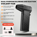 X6 Upgrade Violent Fan 400000RPM Powerful Air Blower Vacuum Dust Cleaner Type-C Charging Strong Winds Brushless Turbo Jet Blower