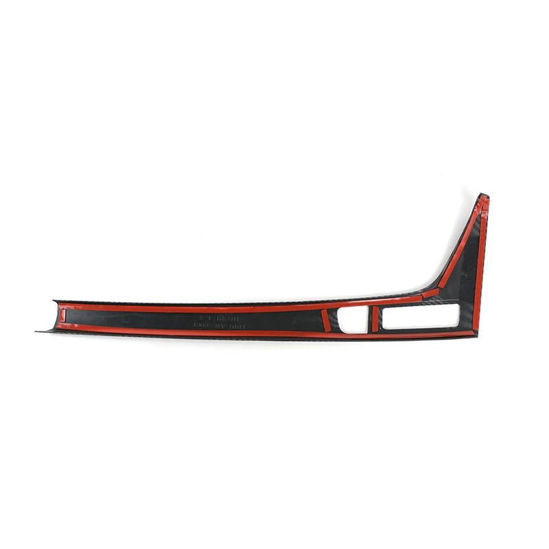 Console Gear Shift Frame Decoration Gearshift Side Sticker Trim For Audi A4 B9 A5 2017-2021 LHD Carbon Pattern Car Accessories