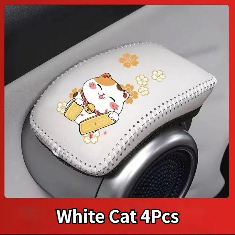 BYD Atto 3 Car Interior Door Handle Protective Cover for BYD Atto 3 YUAN Plus Leather Protective Cover Modified Accessories