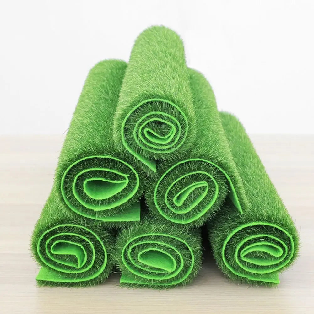 Fake Green Grass Mat Grass Mat Green Artificial Lawns Turf Carpets Fake Sod Simulation Moss Lawn Turf DIY Micro Landscape Decor