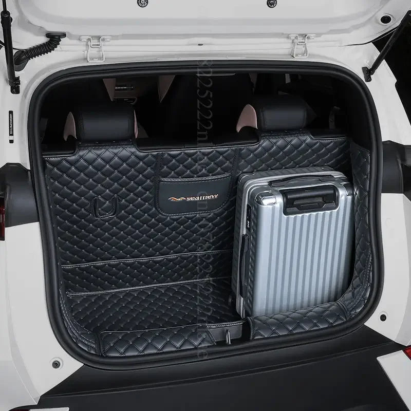 For BYD Dolphin Mini 2025 Custom Car Trunk Mat BYD Seagull Leather Full Coverage Cargo Liner Waterproof Interior Accessories