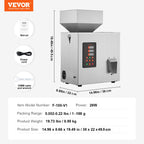 VEVOR 1-100g/1-200g/10-500g Powder Filling Machine Automatic Intelligent Particle Weighing Dispenser Machine  for Tea Seeds