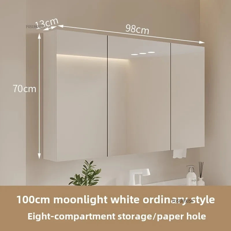 Bathroom Wall Mounted Mirror Cabinet Modern Smart Bathroom Cabinets with Mirror Creative Bathroom Storage Cabinet Home Furniture