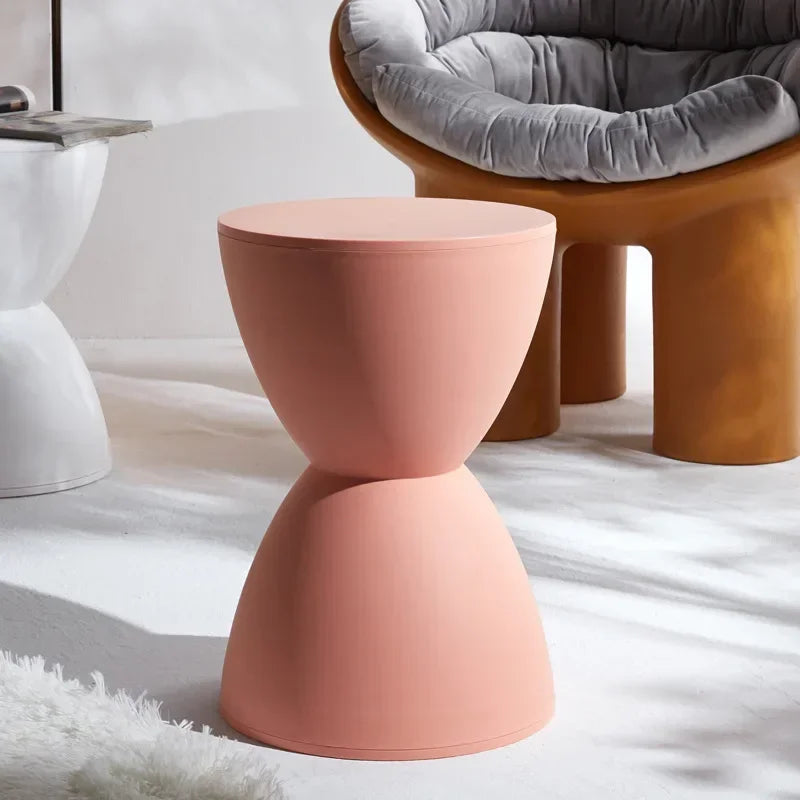 Thickened Plastic Simple Round Stool Living Room Home Stool Short Stool Simple Style Garden Balcony Waterproof Stools