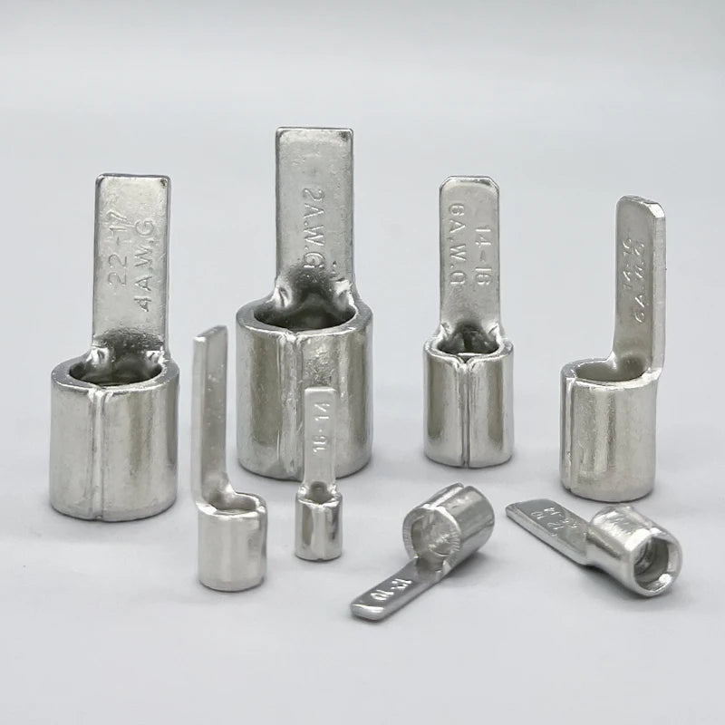 50/100pcs Pure Copper Blade Terminals DBN1.25/2/5.5/8/14/22-10/14/16/17 Non Insulated Crimp Terminals Electrical Wire Connector