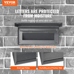 VEVOR Through The Wall Drop Box, Heavy Duty Steel Through the Wall Mailbox with 2.8-7.9" 13" Combination Lock, Mail Drop Box