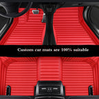 Striped Pu Leather Customized 5D Car Floor Mat for Alfa Romeo Giulia 2015-2021 Stelvio 2016-2021 Interior Accessories Carpet