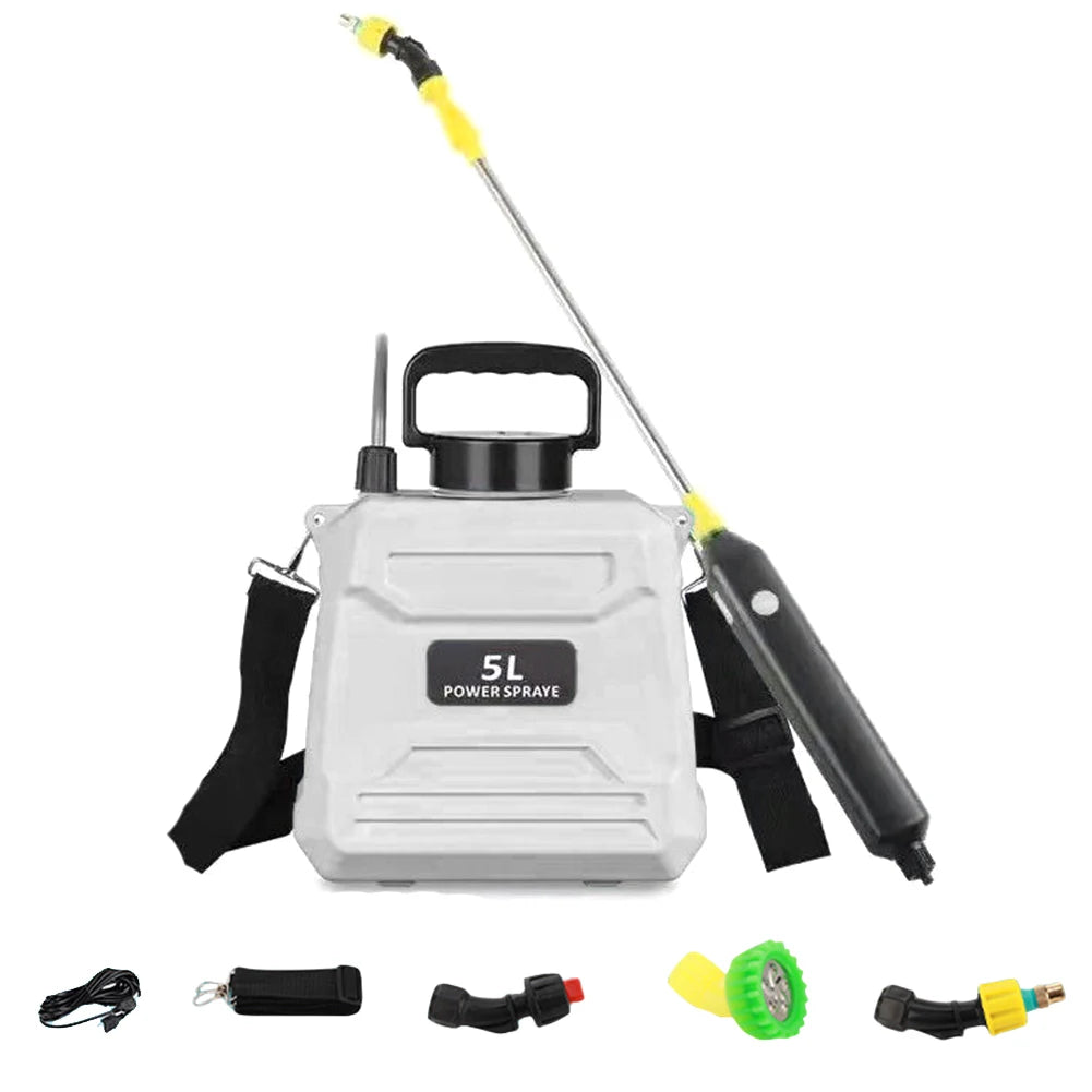 Automatic Electric Sprayer 5L Garden Plant Mister Watering Can With Spray Gun USB Rechargeable Irrigation Tool Lawn Sprinkler