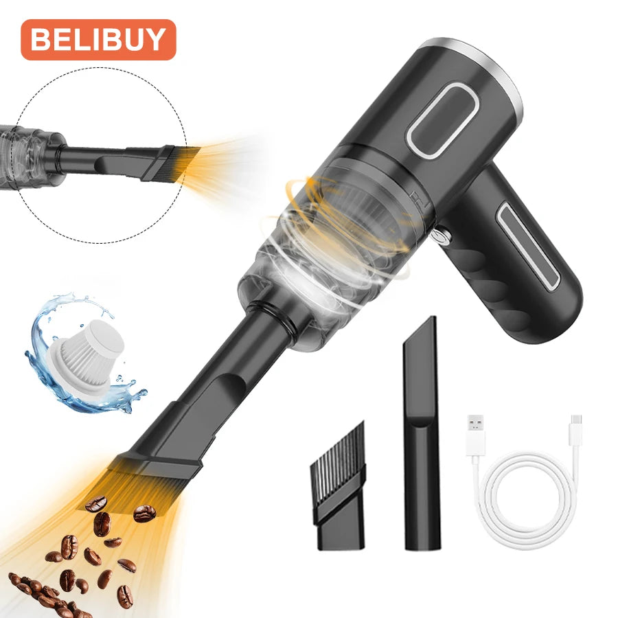 BELIBUY Home Appliance Powerful suction Car Vacuum Cleaner Portable Powerful Cordless Vacuum Cleaner Household Carpet Cleaner