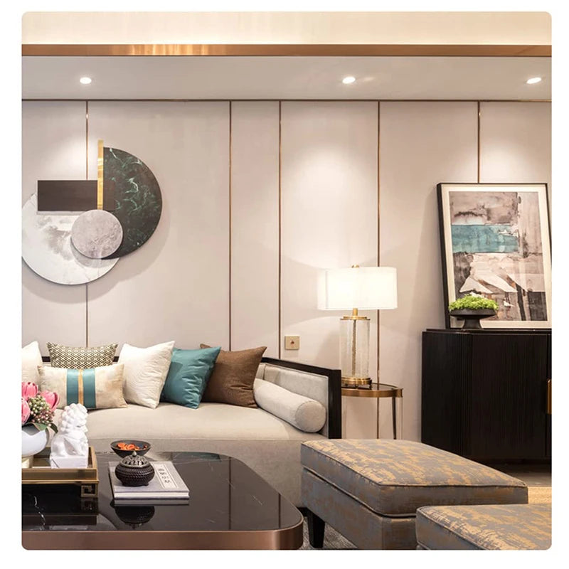 10cm Wide Gold Wall Sticker Strip Stainless Steel Flat Self Adhesive Living Room Decoration Mirrors for Home Wall Edge Strip