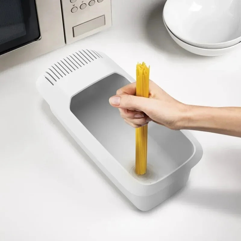 New Kitchen Storage Box, Drainage Storage Basket, Plastic Pasta Box, Washing and Cooking Dual-use Box, Microwave Heating LIJIAO