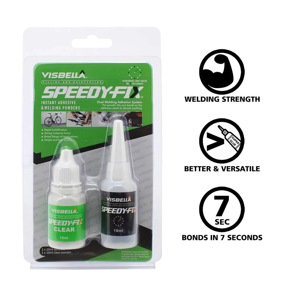7 Seconds Super Glue Strong Liquid Powder Speedy Fix Metal Plastic Wood Repair Universal Caulk Adhesive Welding Glue all