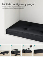 SONGMICS Foldable Storage Ottoman: 38 x 110 x 38 cm Cube Bench (300 kg capacity) for Living Room, Bedroom