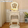 Luxury Makeup Vanities Storage Drawers Dressers Bedroom Organizer Vanity Makeup Desk Standing Corner Dressing Table with Light