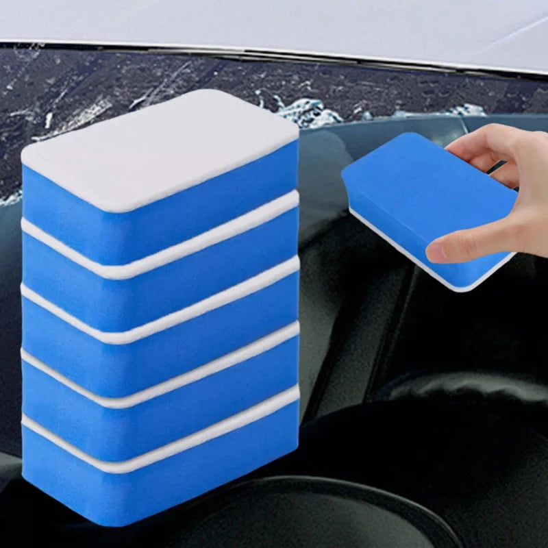 Car Glass Oil Film Cleaning Sponge Wiper Polishing Sponges Car Windshield Wool Felt Brush Oil Dusty Removal Tools Accessories