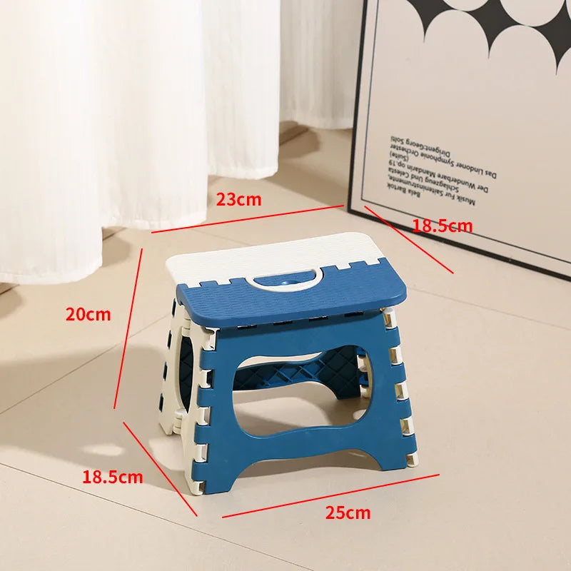 Children's Folding Stool Great Lightweight Portable Folding Stool Small Footstool with Handles Outdoor Travel Stool Homewares