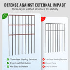 SucceBuy Garden Fence No Dig Fence Animal Barrier Fence Underground Decorative Garden Fencing with 1.5 in Spike Spacing for Yard