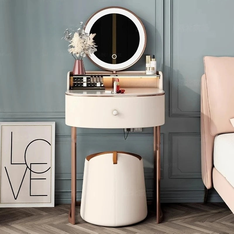 dressing table set with mirror vanity headdresses Mini dressing table Cabinet storage makeup drawers Suspended vanity headband