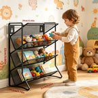Carbon Steel 4 Tier Kitchen Storage Shelf Non-Slip Multifunctional Cupboard Spice Organizer Pantry Rack for Home Daily Use