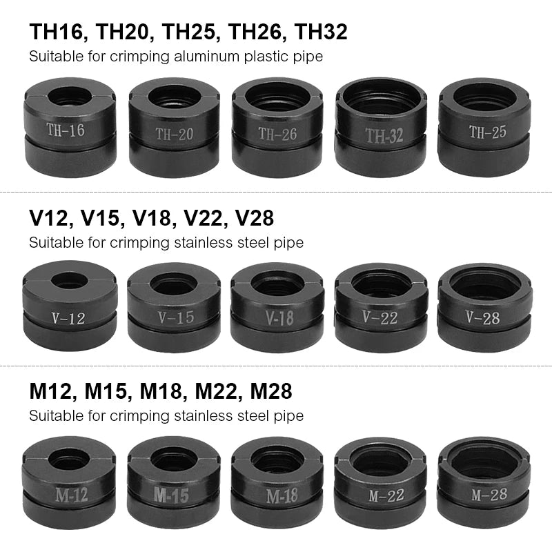 Hydraulic Pipe Crimping Jaw TH U Pipe  for Pex Fittings and V  M  VAU VUS  Pipe press moulds  for Cooper Cube