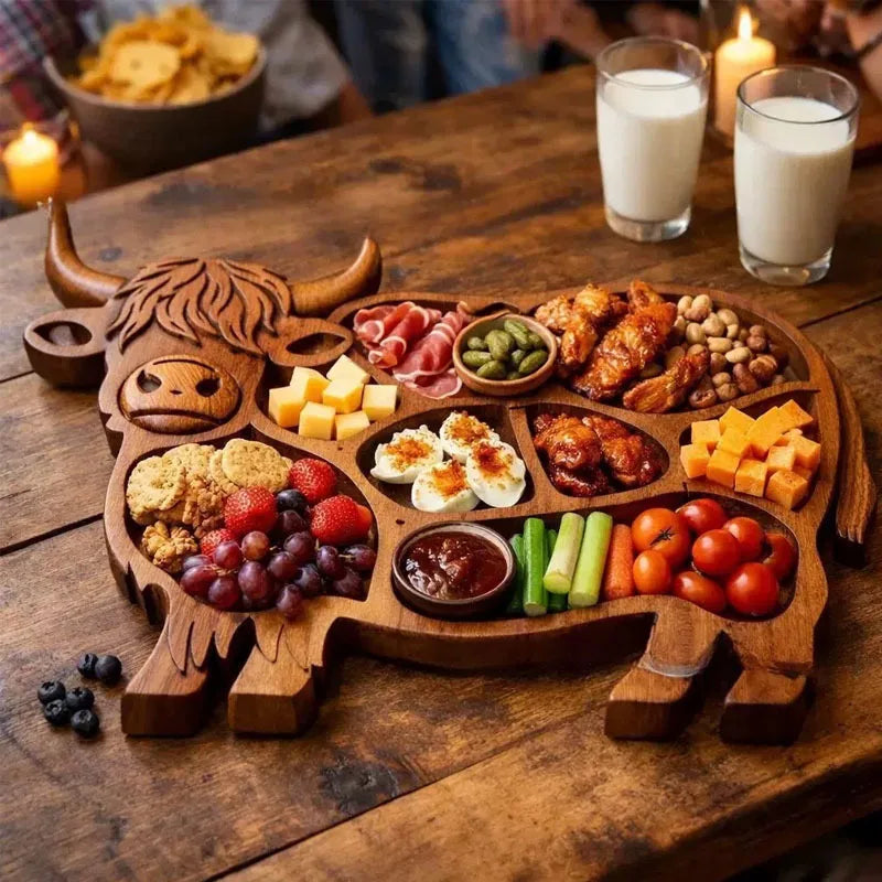 Kitchen Fruit Tray & Snack Storage Catered Food Tray Cow, Rabbit, Octopus-Shaped Snack Tray Animal-Themed Creative Food Platter