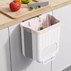 Kitchen Wall Mounted Folding Trash Can Home Cabinet Hanging Storage Trash Can Classified Hanging Trash Can Kitchen Accessories