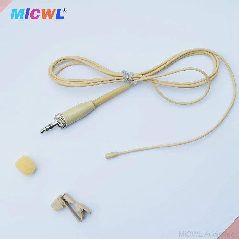 TL48 Very Very Mini Clip-On Lavalier Microphone For Sennheiser Shure MiPro AKG TA4F TA3F Dual Ear Hanging HeadMic 3.5mm TA4F