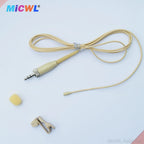TL48 Very Very Mini Clip-On Lavalier Microphone For Sennheiser Shure MiPro AKG TA4F TA3F Dual Ear Hanging HeadMic 3.5mm TA4F