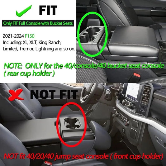 Center Console Organizer Tray Compatible 2021 2022 2023 2024 Ford F150 Accessories, Console Organizer Armrest Tray Insert Contai