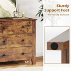 Small 3-Drawer Dresser for Bedroom - 28.5” x 18” x 26” Wide Chest of Drawers, Modern Large Nightstand, Storage Cabinet,
