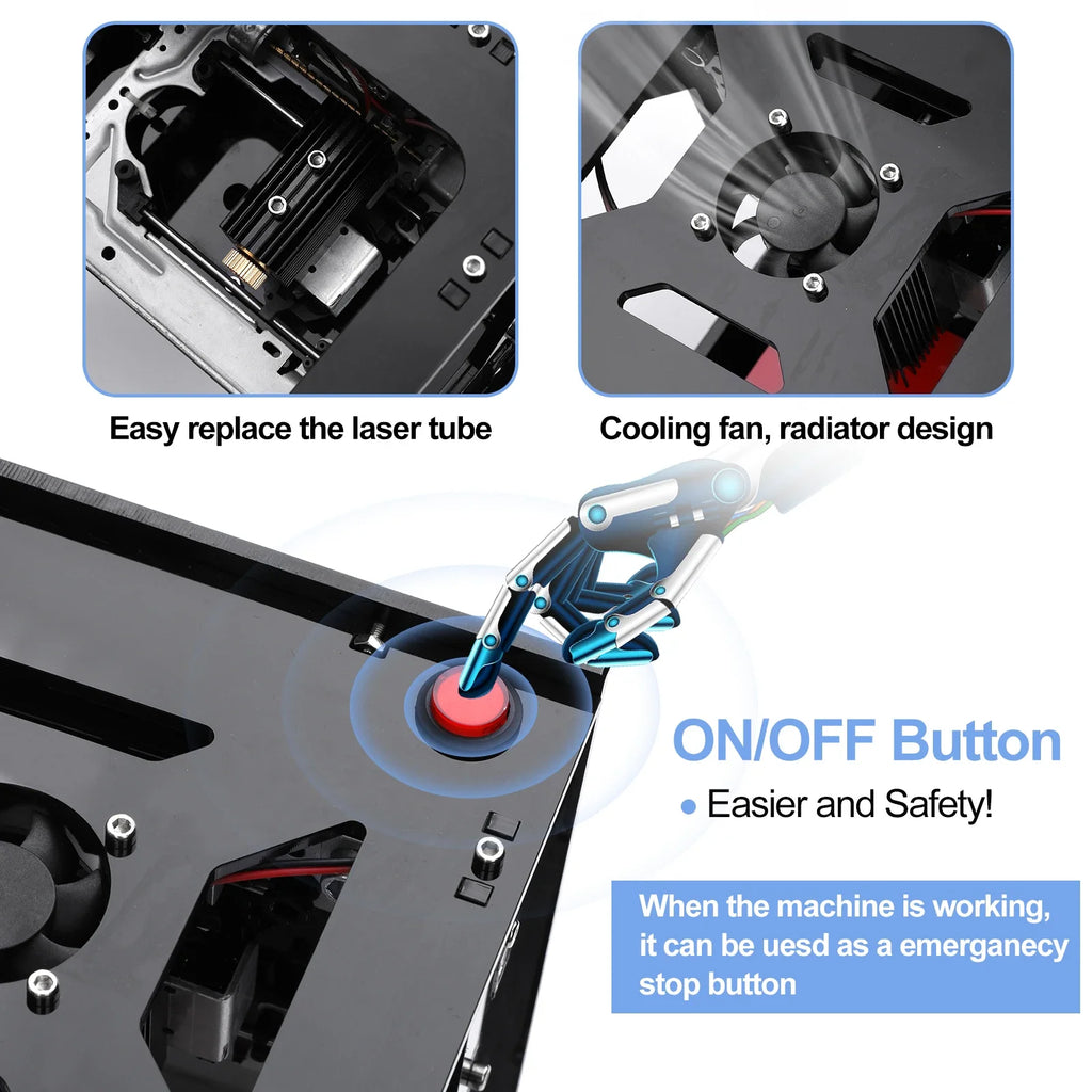 [Beginner-friendly] NEJE DK-8-KZ Mini Laser Engraving Machine 38x38mm Portable Desktop Engraving Machine for Wood/Leather/PVC
