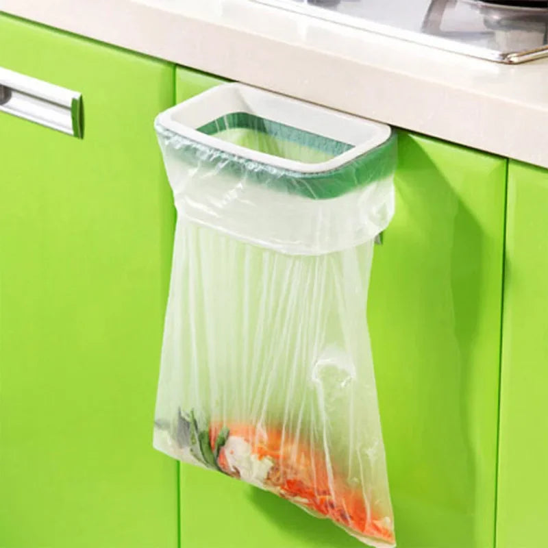 Kitchen Cabinet Trash Rack Hanging Holder, Storage for Garbage Rubbish Bag, Cupboard Door Back Hanging