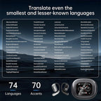 UYUXIO OWS Real Time Translation Earbuds with 144 Languages AI Translating Earphone with LCD Touch Screen Ear Buds Headphone