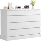 White Dresser for Bedroom,, Large Capacity Clothing Storage Cabinet, Wide Dresser for Bedroom Living Room Entryway