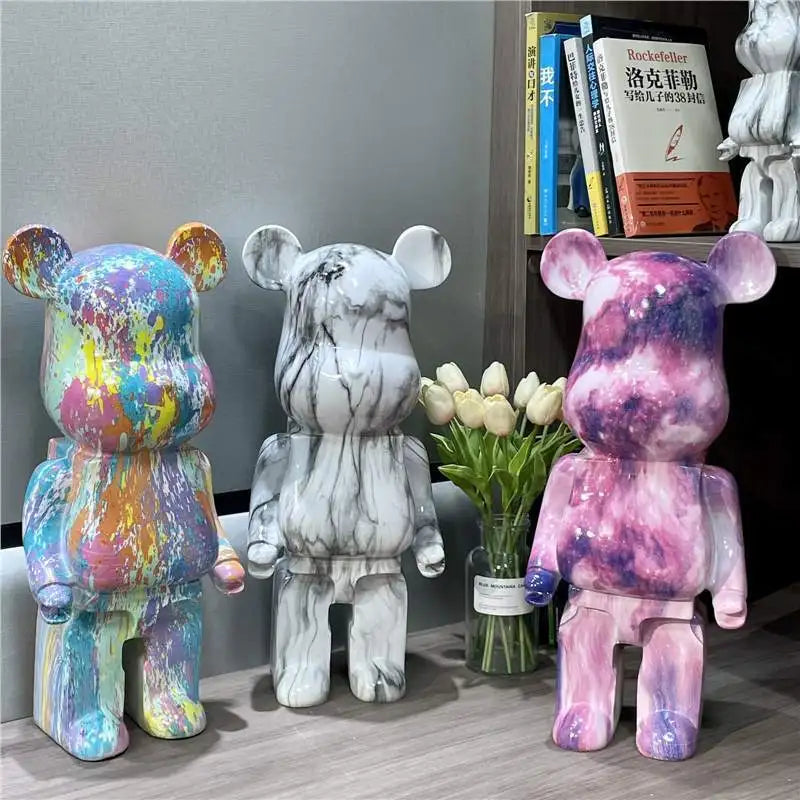28-35CM Bear Figurines Home DecorationAccessories Modern Stvle Desk DecorationNordic Home Decor Living Room DecorationStatue